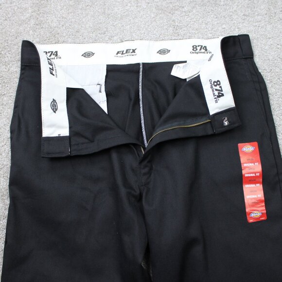 Dickies 874 Work Pants NWT Mens 40x30 Black Original Fit Flex Straight Leg - Picture 12 of 15